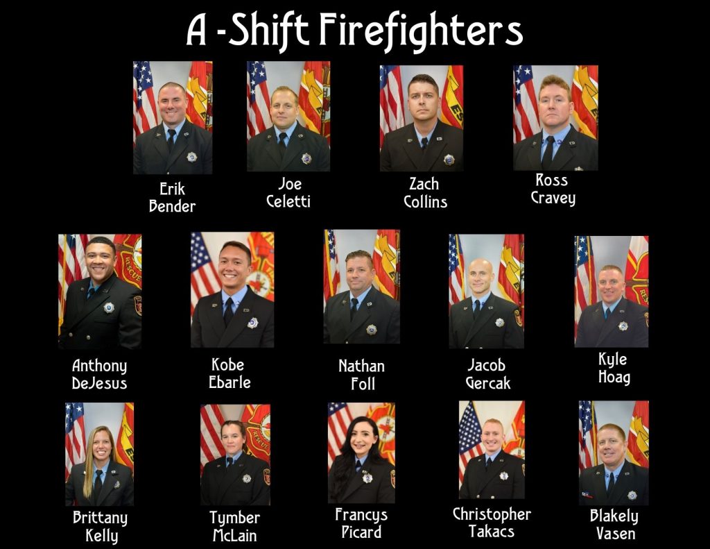 Group of Firefighters in Class A uniform picture.