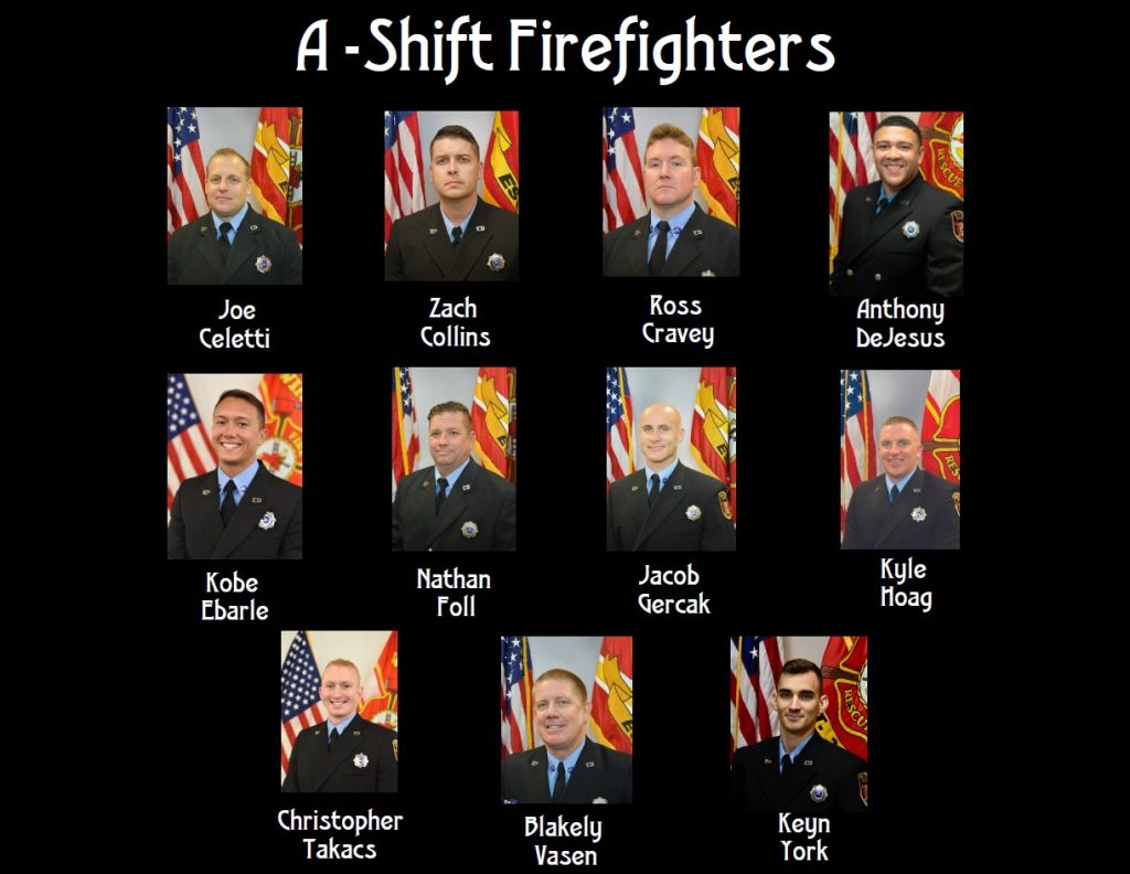 Group of Firefighters in Class A uniform picture.