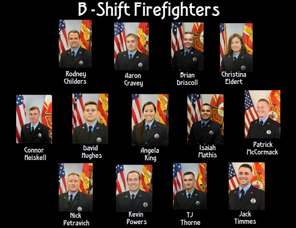 Group of Firefighters in Class A uniform picture.