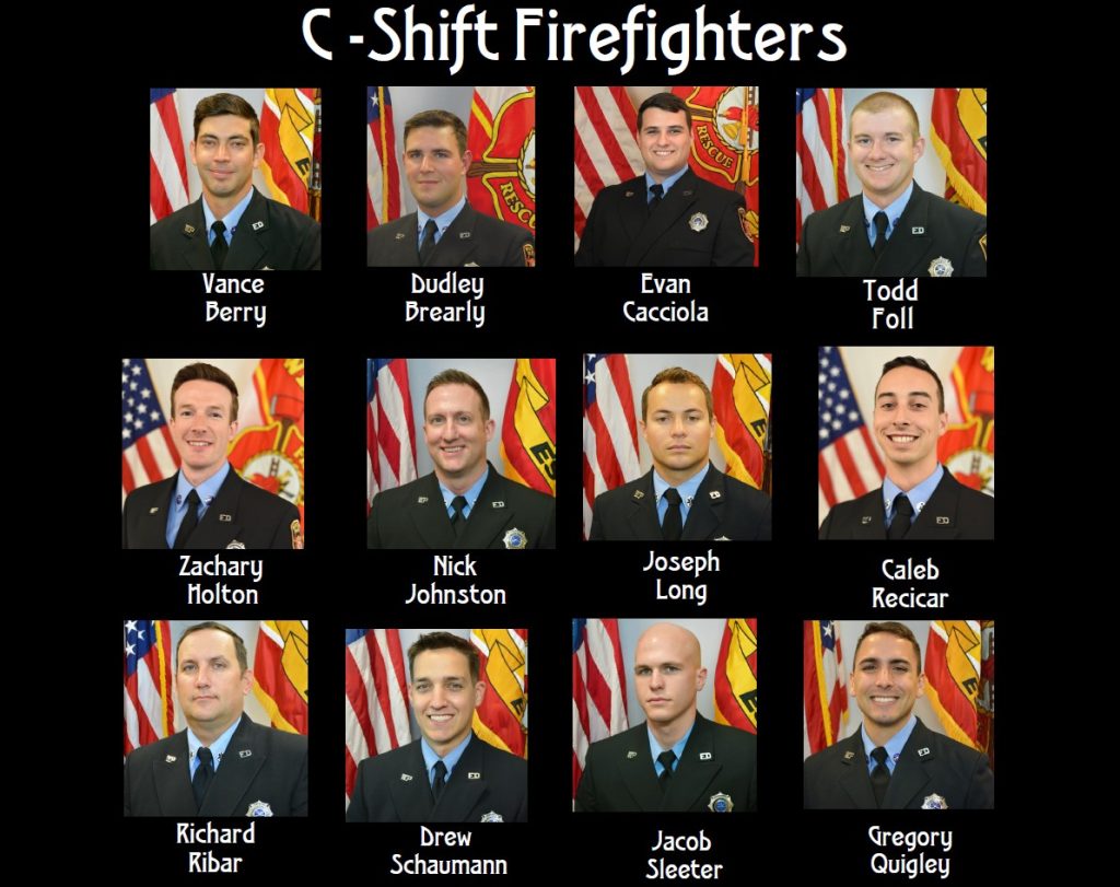 Group of Firefighters in Class A uniform picture.